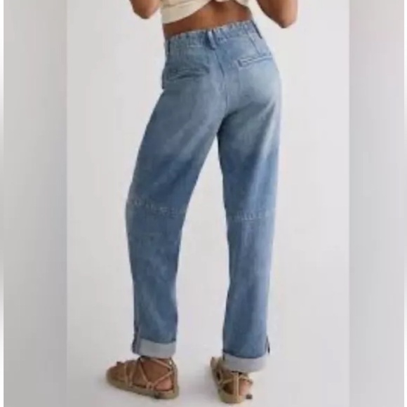 Free People Straight Leg Jeans - Light Blue - Picture 3 of 12